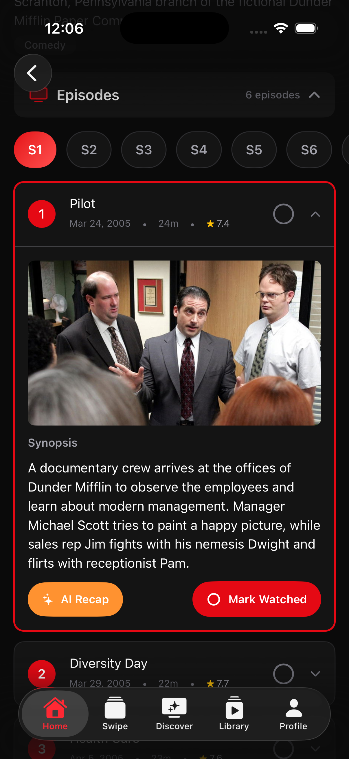 Episodes with AI recaps